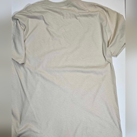 NIRVANA Men's T-Shirt Beige Tee Large Nirvana Graphic Black Yellow Cotton Band - Picture 7 of 7